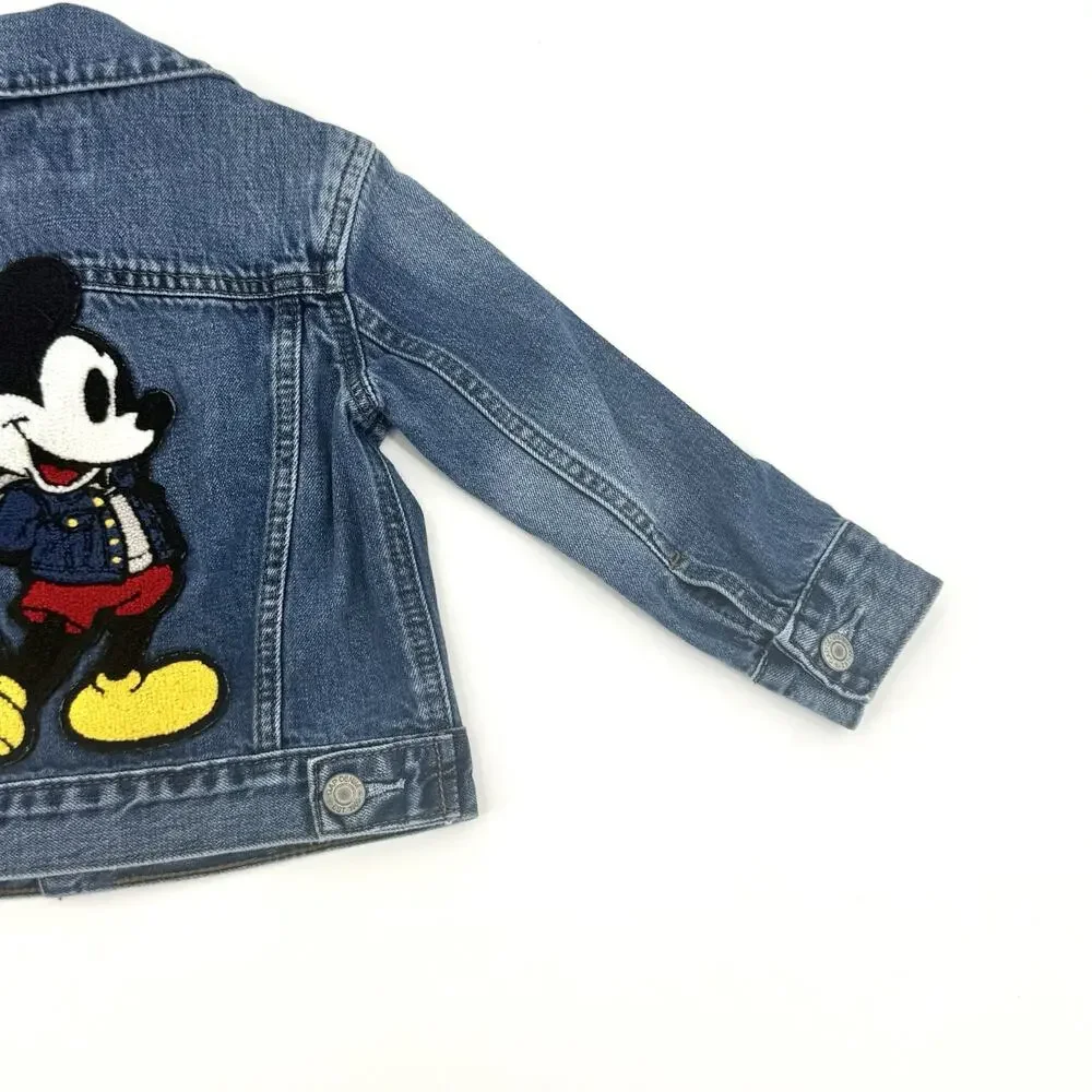 Gap × Disney Toddler Mickey Mouse Icon Cotton Denim Jean Jacket Size 2 Year